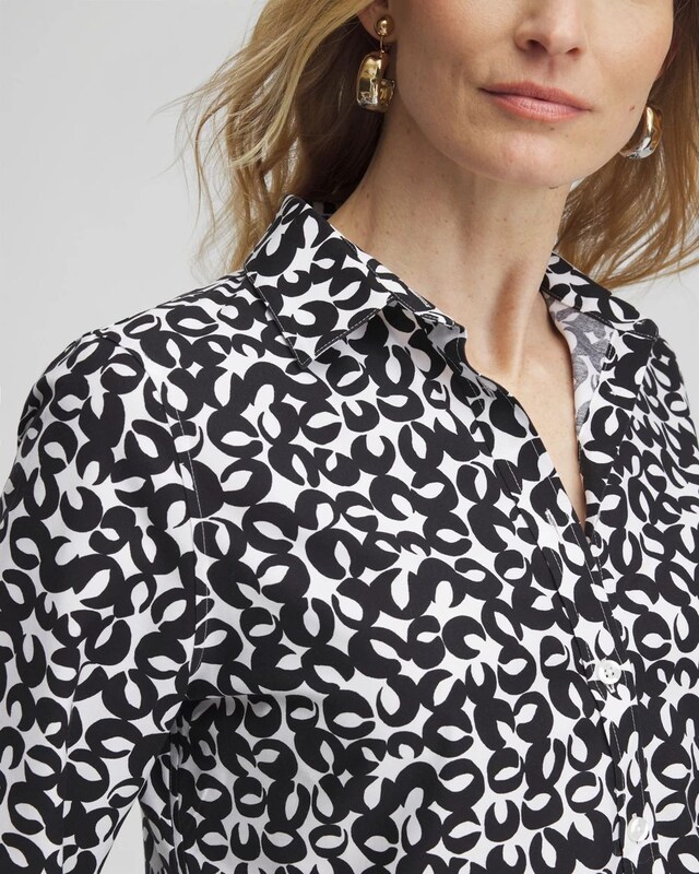 No Iron Stretch Geo Shirt - image 4